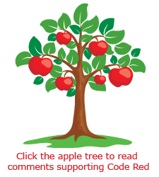 Click the apple tree to read comments supporting Code Red